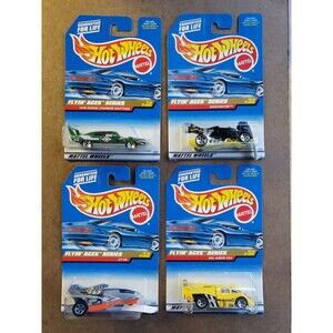 Vintage 1997 Hot Wheels FLYIN' ACES SERIES Complete 4 Car Set Collector #737-740